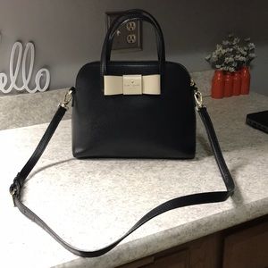 Black Kate spade purse with bow detail